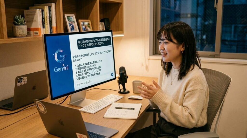 配信テーマを考えてもらう