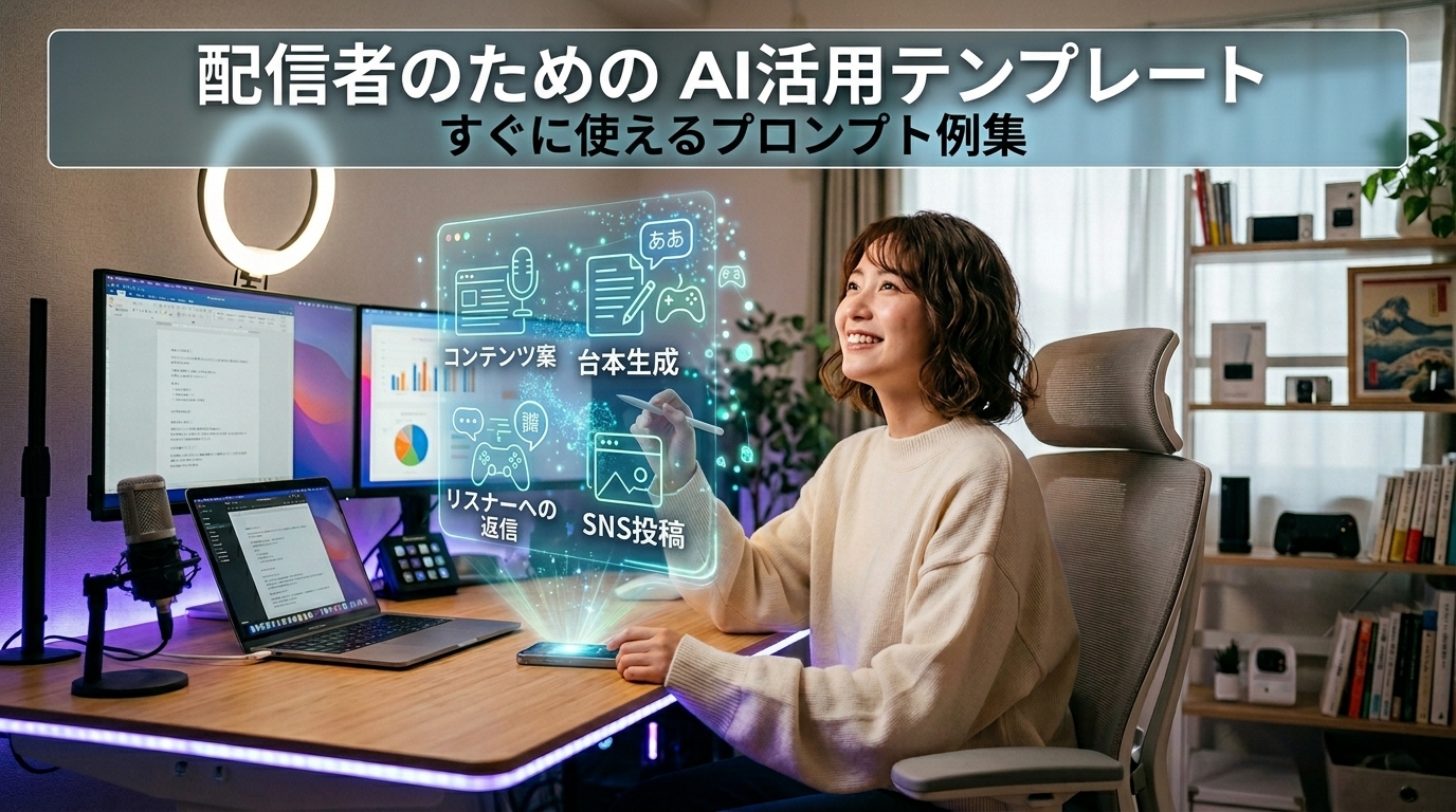 配信者向けAI活用テンプレ集|そのまま使えるプロンプト例まとめ
